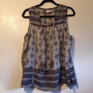 Knox Rose pattern sleeveless top